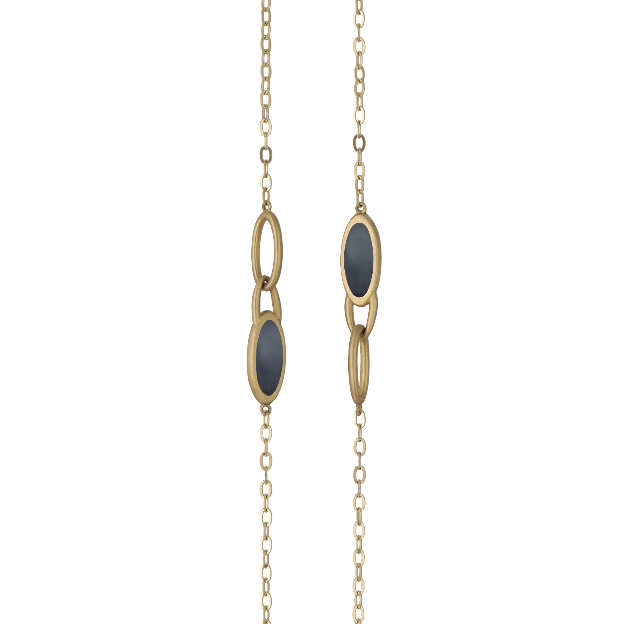 Limited Colors 【Frame】ホークスアイ ステーションネックレス  60cm[K10/K18]