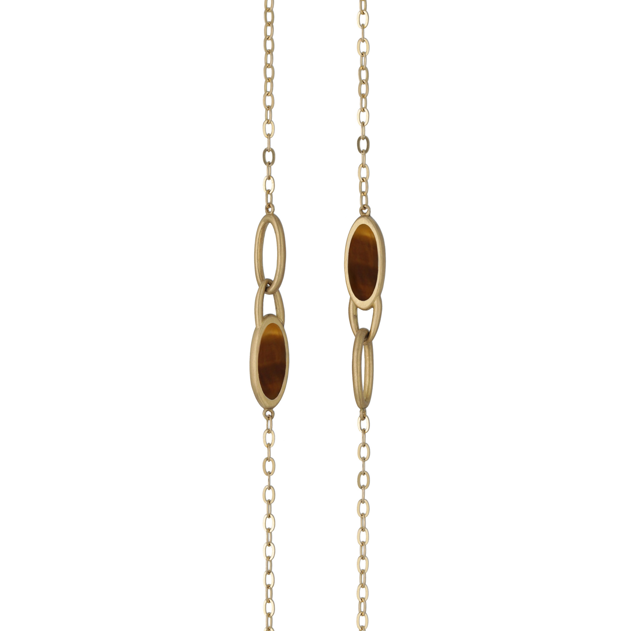 Limited Colors 【Frame】タイガーアイ ステーションネックレス  60cm[K10/K18]