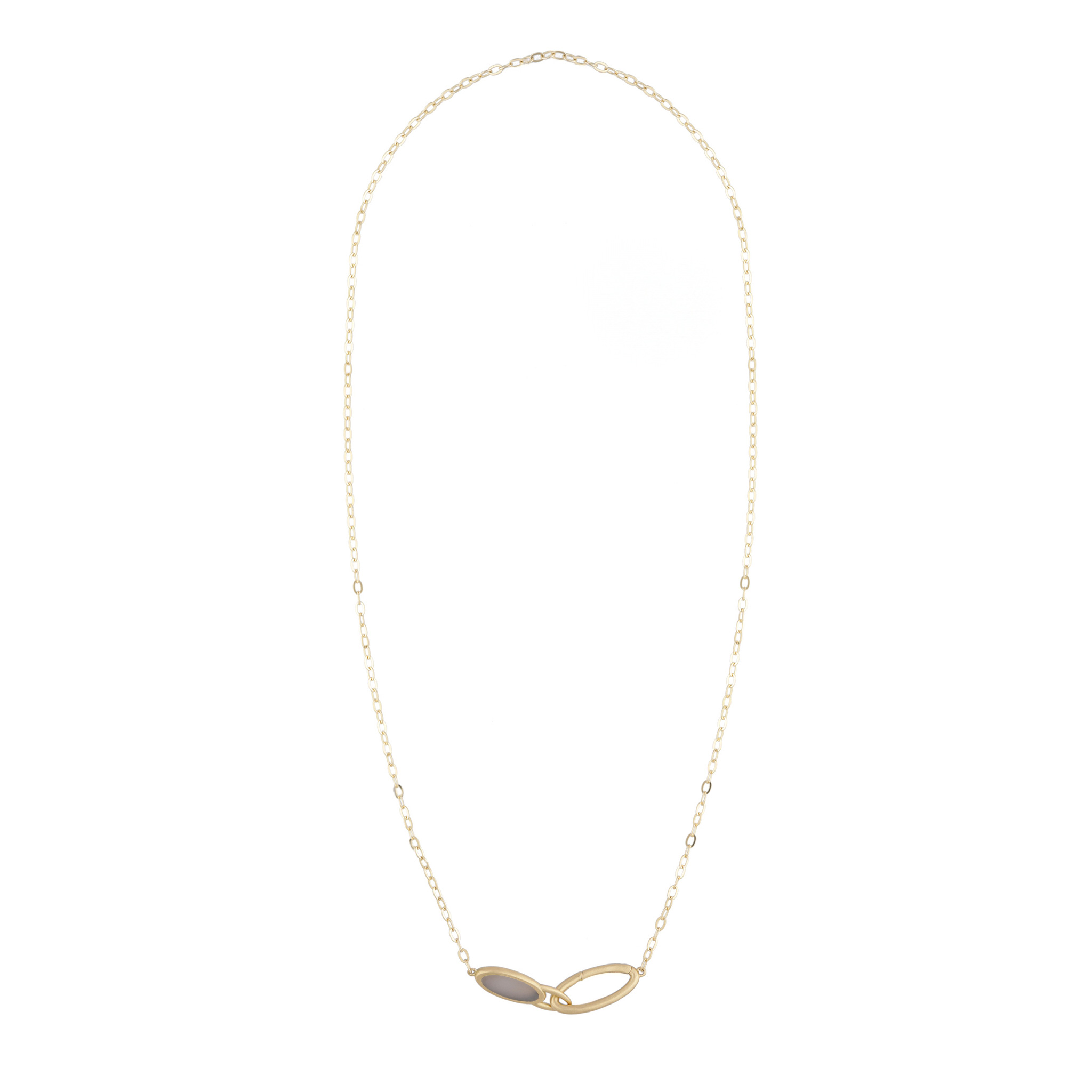 Limited Colors 【Frame】グレーアゲート チョーカーネックレス  39cm[K10/K18]