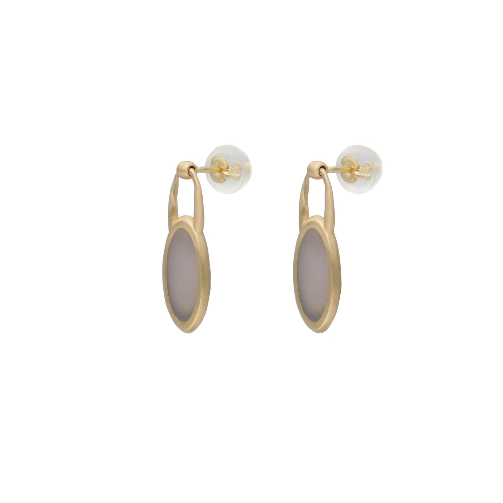 Limited Colors 【Frame】グレーアゲート スイングピアス[K10/K18]