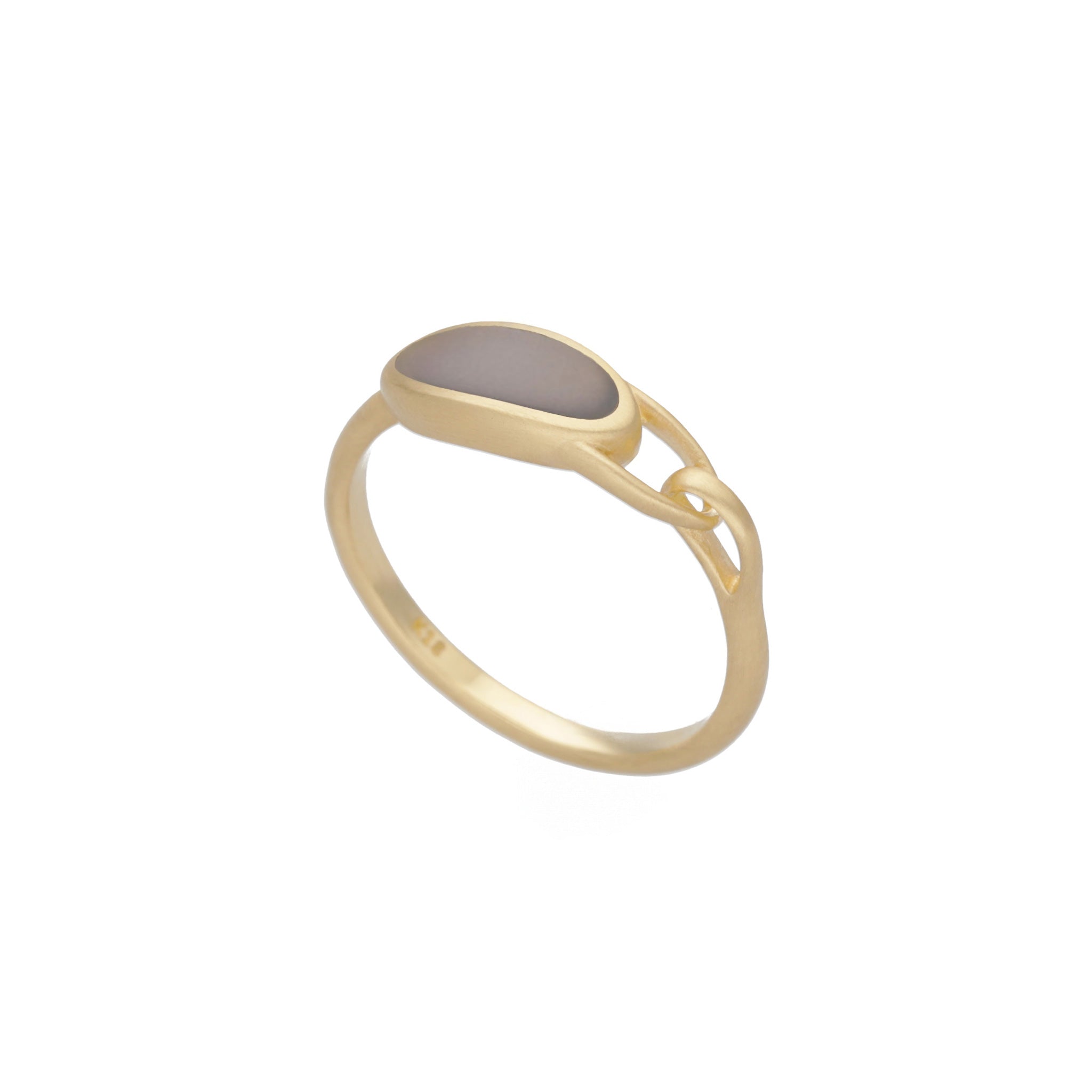 Limited Colors 【Frame】グレーアゲート ストーン リング[K10/K18]