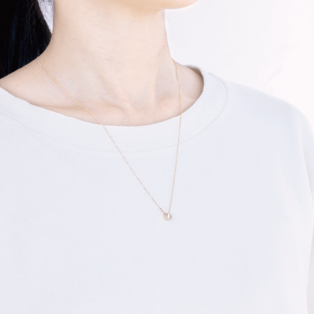 SoëL jewelry|SoëL Fronty ダイヤモンド ネックレス 一粒ダイヤ0.3 SoëL jewelry|SoëL Fronty ダイヤモンド ネックレス 一粒ダイヤ0.3